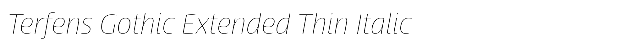 Terfens Gothic Extended Thin Italic image